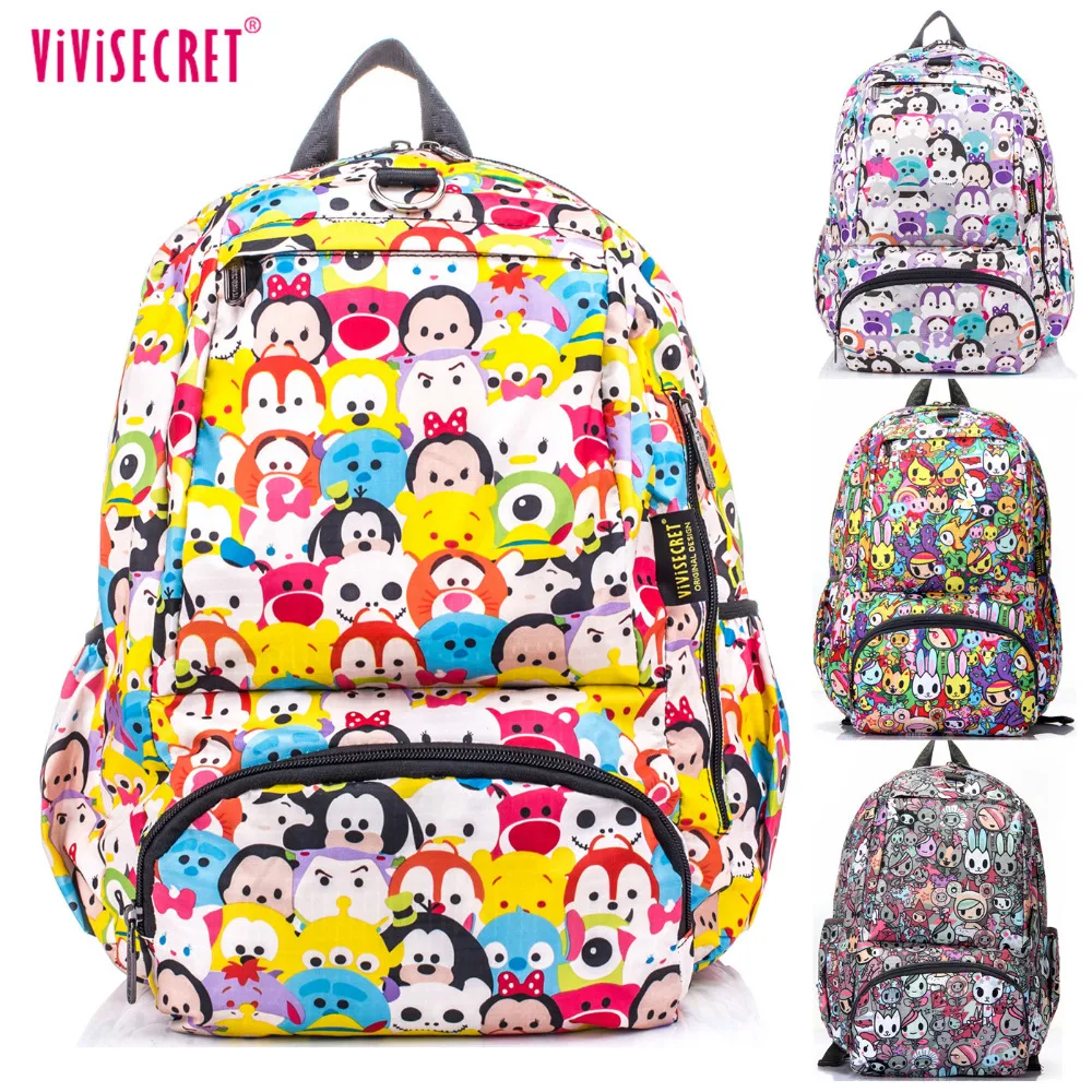 Водонепроницаемый нейлоновый рюкзак Tsum для мальчиков и девочек подростков Сумка