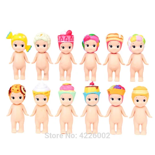 Sonny Angel Candy Sonny Angel сладкие животные морской серии ПВХ Фигурки Kawaii печенье попкорн Мини Коллекционная модель детские игрушки кукла подарок 12 шт - Цвет: Sonny Angel Candy
