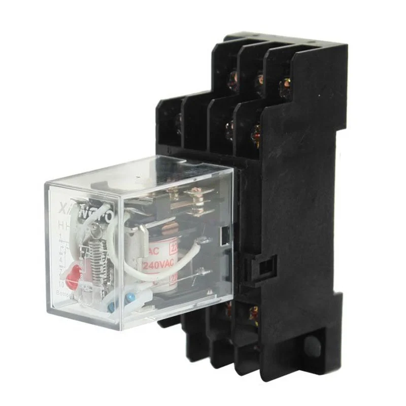 2xHH 53P AC 220/240 V светодиодный красный 3PDT DIN реле питания | Обустройство дома