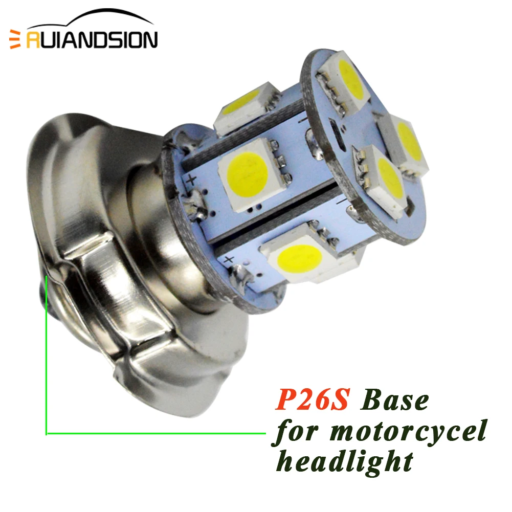 2x P26S led moto rcycle фара 5050 led moto 9 smd светодиодные лампы для мотоцикла свет 3 Вт 10-80 в 6000 K самокат фара 12 в 24 в 30 в 80 в