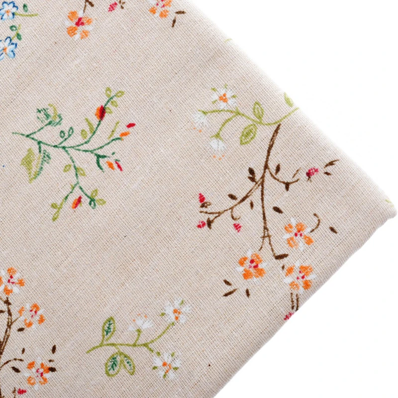 

Cotton Linen Fabric Telas For Fat Quarters Sewing Material Cloth For Table Cover Bags Craft Dress Botanical Pattern 100x150cm