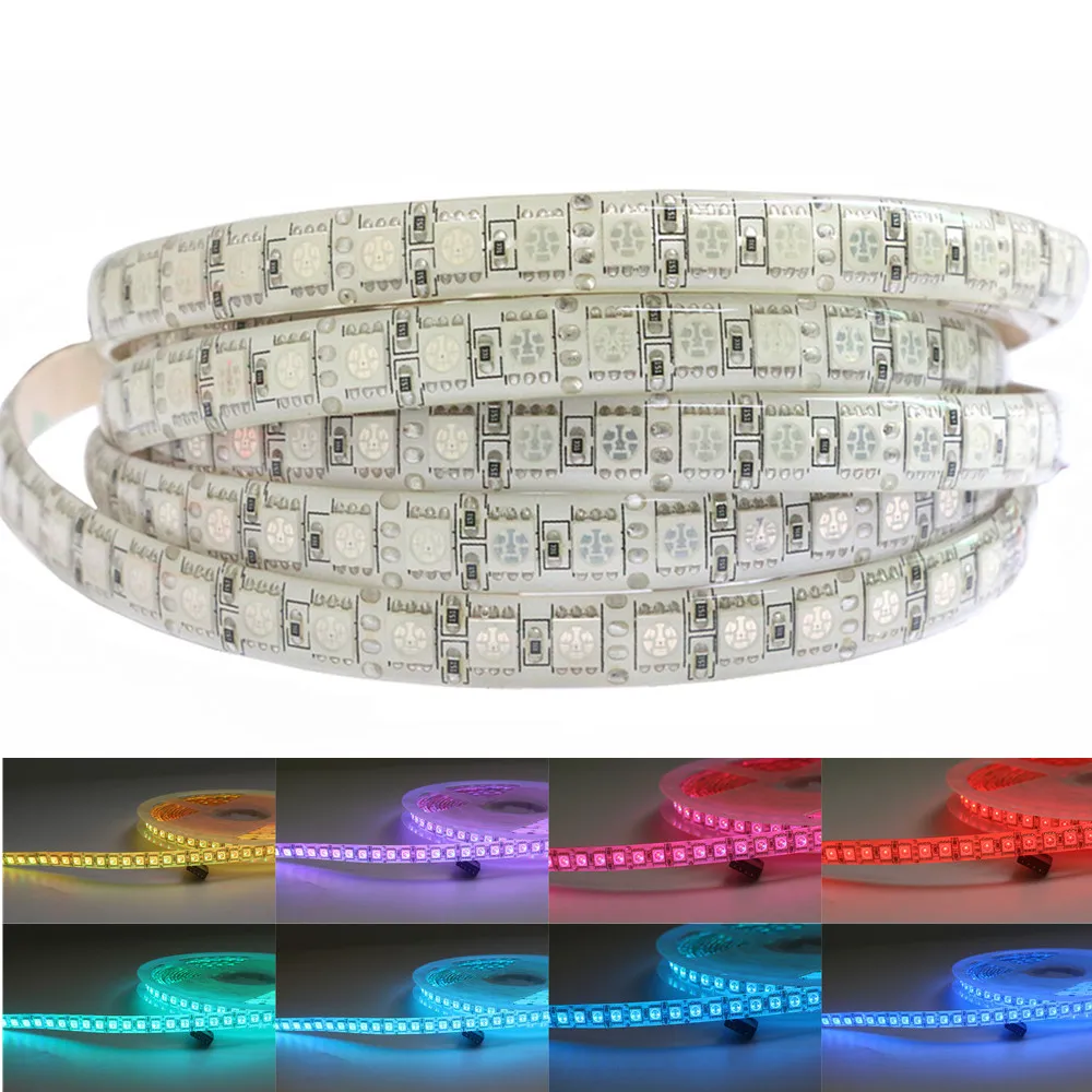 Светодиодная лента 5050 RGB 12 в пост. Тока 120 светодиодов/м гибкий светодиодный