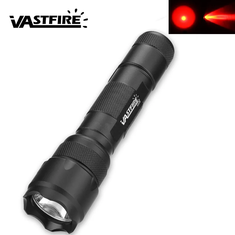 VastFire 350LM Q5 красная светодиодсветильник вспышка для охоты + аккумулятор 18650
