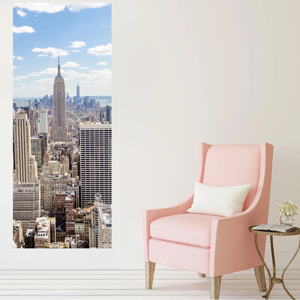 3D наклейки на двери в стиле ретро самоклеящиеся обои Постер для гостиной сделай