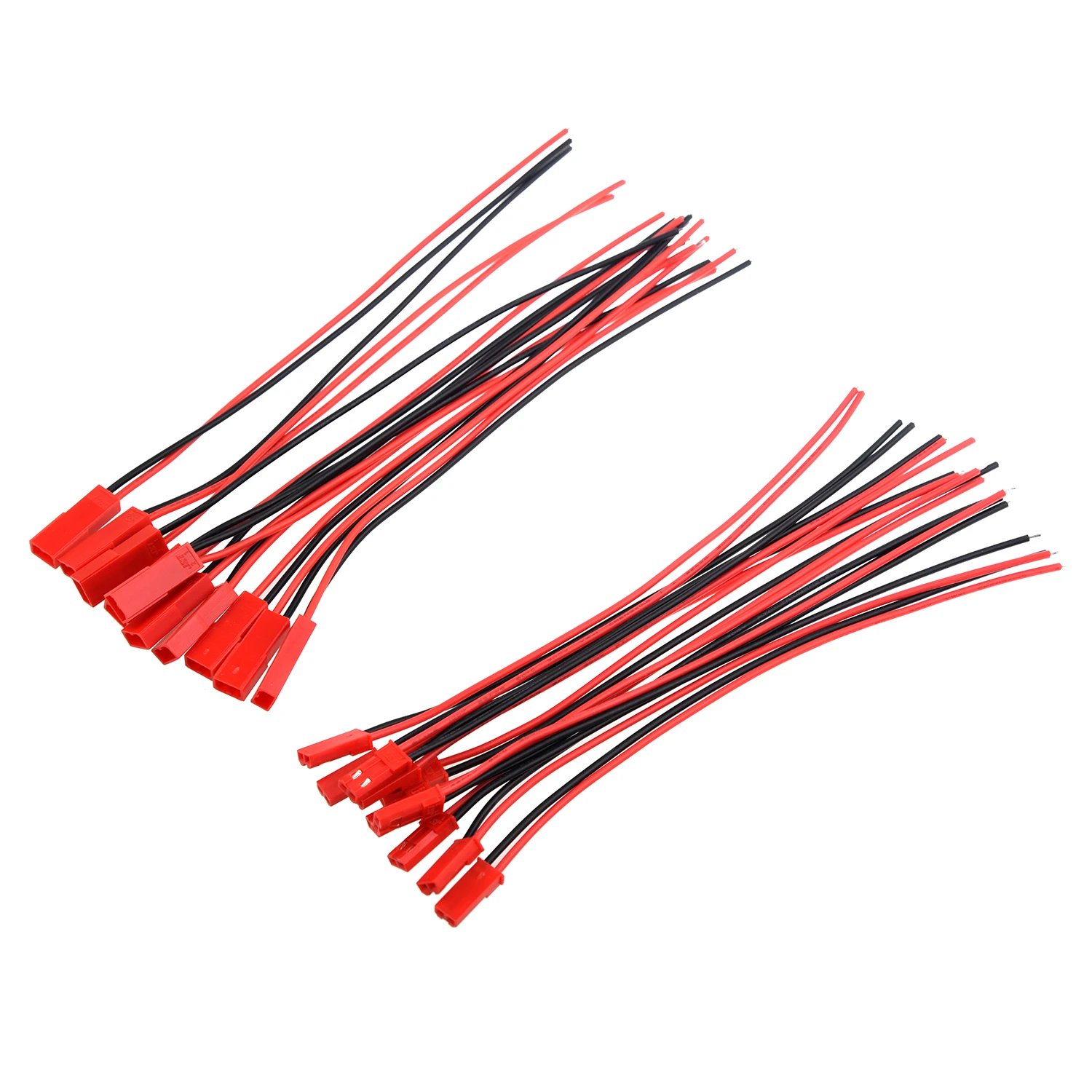 

High Quality 10 Pairs 150mm JST Connector Plug Cable Male+Female for RC Battery