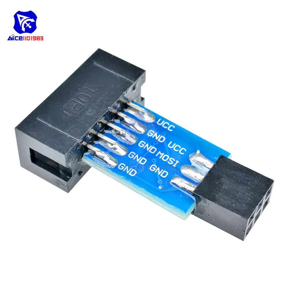 10-контактный Стандартный 6-контактный конвертер diymore для Arduino ATMEL STK500 AVRISP USBASP |