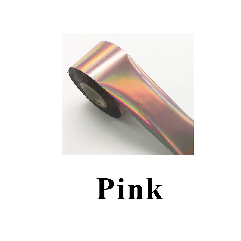 Pink 1 рулон звездное небо лазер металлический цвет фольга для ногтей голографическое искусство ногтей переводная наклейка Блестящий Маникюр Украшение DIY бумажные советы - Цвет: Pink