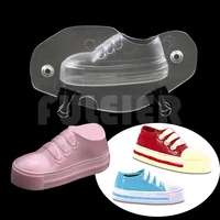 3d children running shoe shape polycarbonate chocolate moldplastic chocolate mould cake decoration candy bakingpastry tools