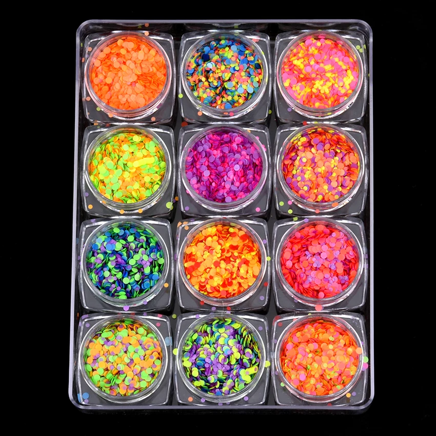 Круглый 1 м 5 мм точка искусственные ногти nagels spulletjes фестиваль блеском конфетти