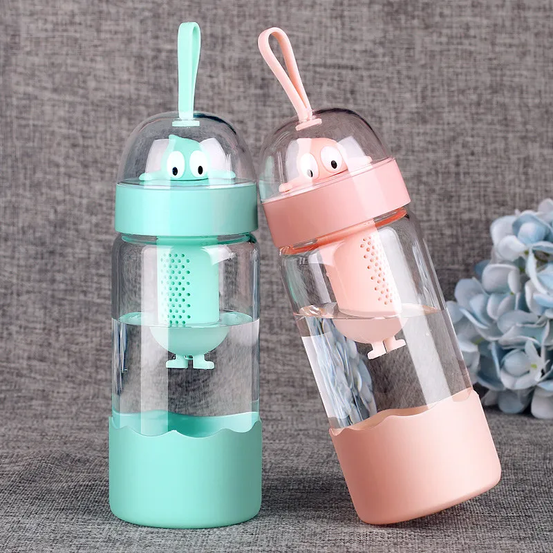 

Glass cute fresh simple creative portable woman personality trend drinking cup 370ML