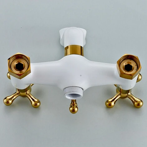 Набор для душа настенный с 2 ручками белый гриль ванной комнаты тройной душ |