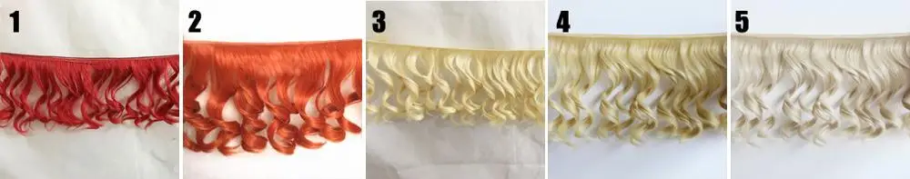 20cm Wave doll wig Новые DIY Мини трессы 20*100 см кукольный парик большая волна высокотемпературный материал парик для BJD аксессуары для кукол - Цвет: 20cm Wave doll wig