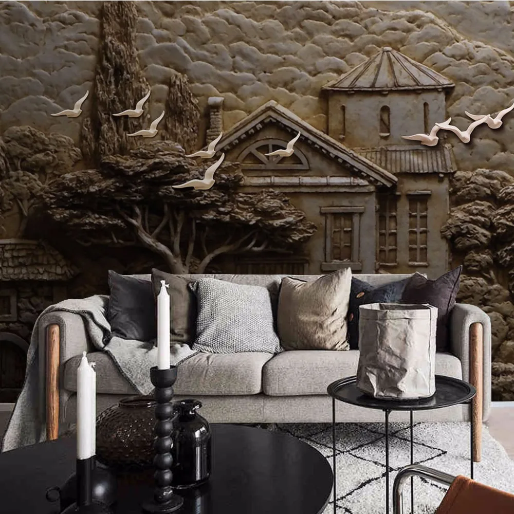 

Современная Настенная фотообои 3D стерео рельеф абстрактное искусство стена Ресторан гостиная спальня обои 8D Декор настенной росписи