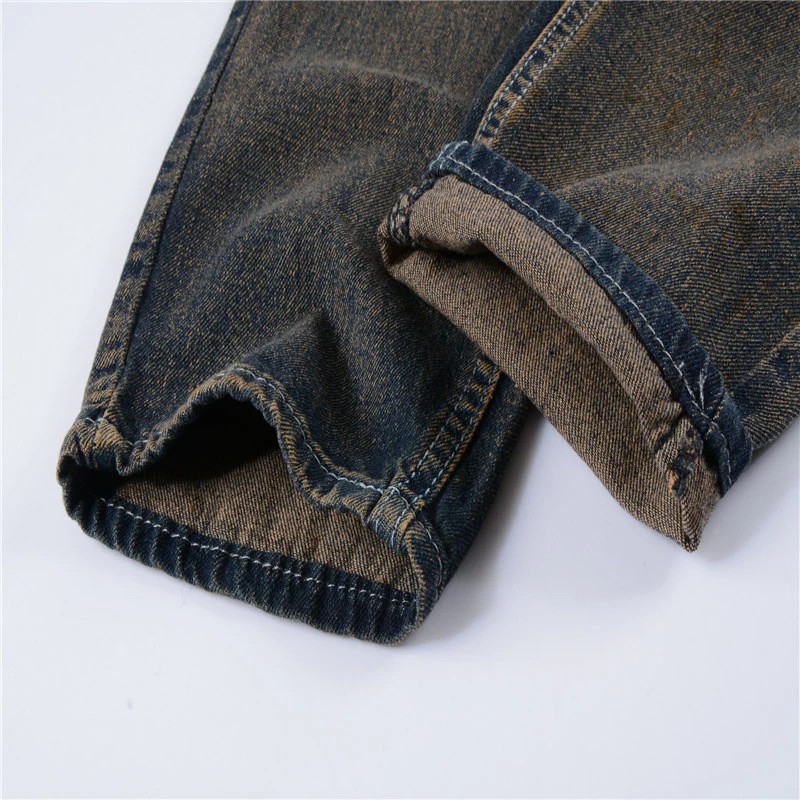 Men Jean Pencil Pants Long Trouser Overalls Street dress Washed Casual Fashion High-end Youth Hole MOOWNUC MWC Hip Hop | Мужская одежда