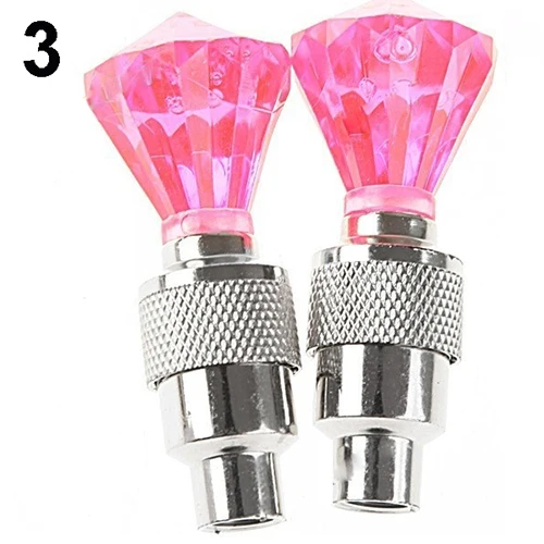 2 шт. авто аксессуары светодиодные шины клапан лампы мигающий свет колеса для