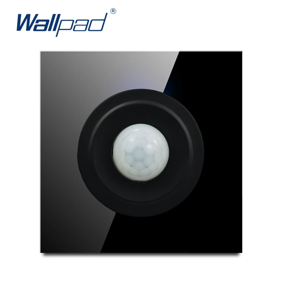 Черный Wallpad Новое поступление движения Сенсор переключатель настенный светильник переключатель черного цвета с украшением в виде кристаллов Стекло Панель 220V 100W - Цвет: Черный