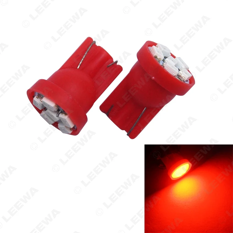 LEEWA 100 шт. мощность автомобиля Авто T10 W5W 194 168 6 SMD клиновидсветодиодный ные