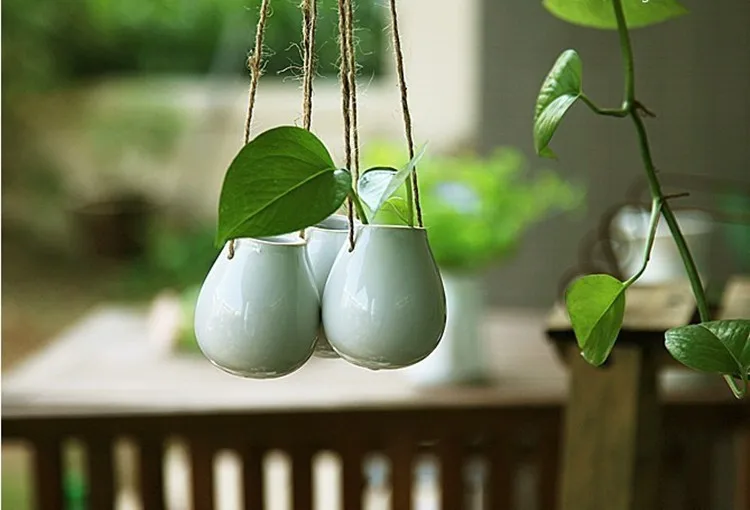 Белая керамическая острая ваза для яиц посадки воды/украшения сада | Дом и сад