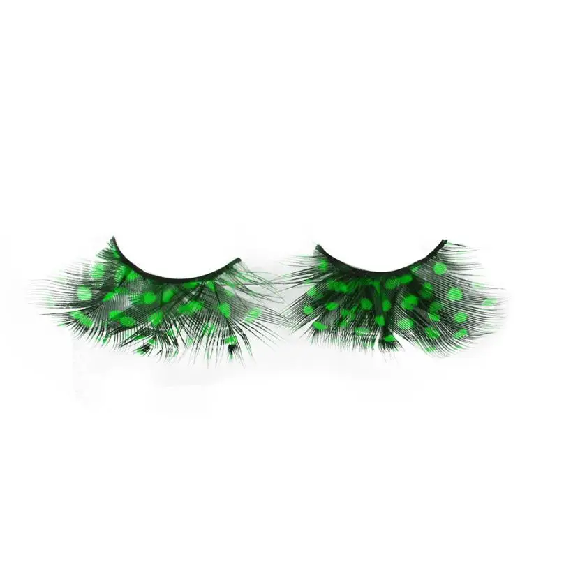 Women Fancy Soft Long Feather False Eyelashes 1 pair Eye Lashes Makeup Party Club stage 2JY25 | Красота и здоровье