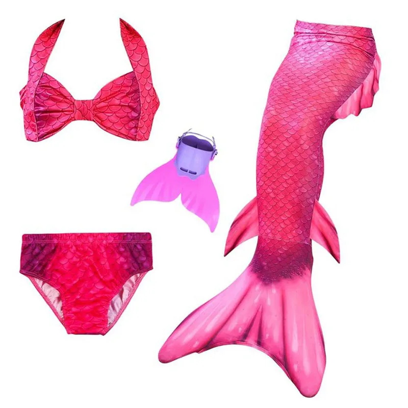 Хвосты маленькой русалки для девочек костюм плавания моноласт Русалочки детский