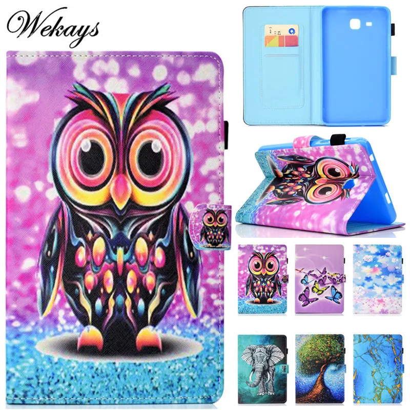 Wekays For Samsung Tab A 2016 T280 Cartoon Leather Fundas Case For Coque Samsung Galaxy Tab A6 7.0 T280 T285 Tablet Cover Cases