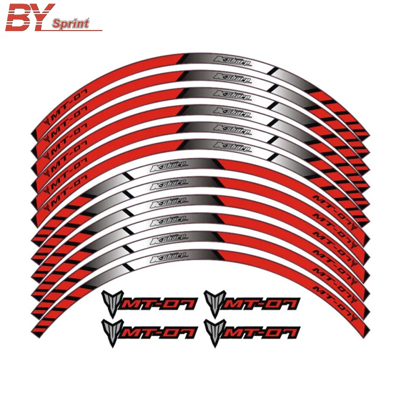Наклейка для мотоцикла YAMAHA MT07 MT 07 700 900 850 12 X с толстыми краями|Наклейки и стикеры| |