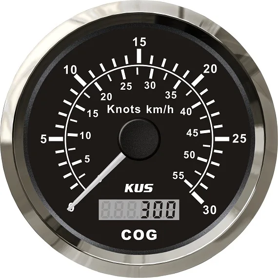Белый/черный GPS Спидометр KUS DN85mm 0-30 узлов с антенной для подводной лодки морской