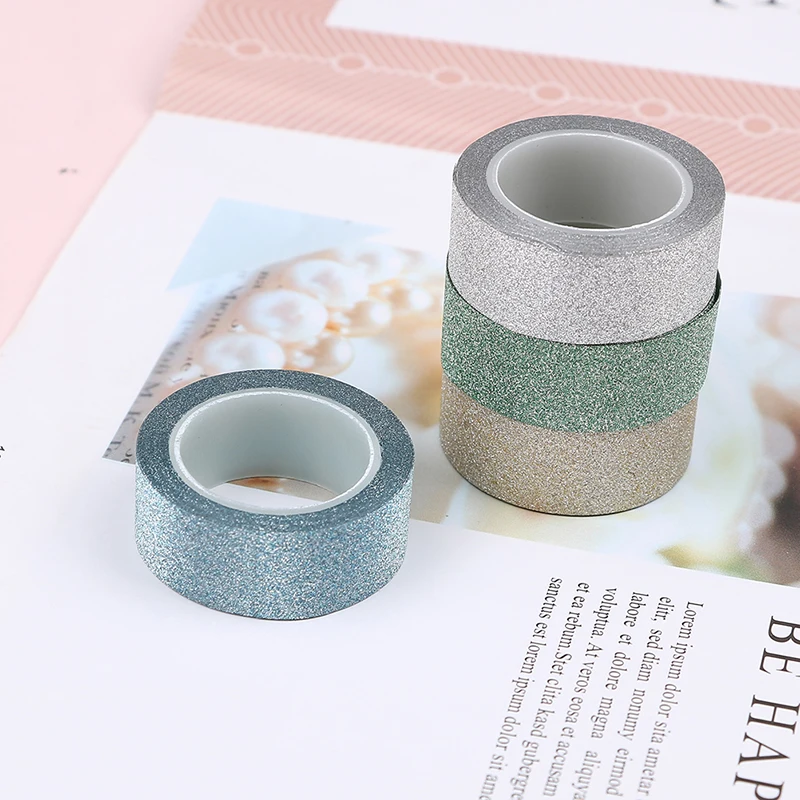 1 рулон DIY самоклеящаяся блестящая бумага Васи бумажная лента стикер Свадьба День