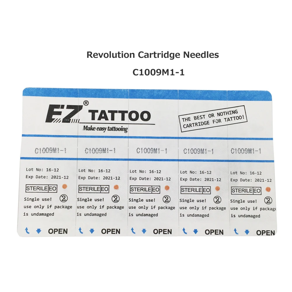 RC1009M1-1 EZ Revolution картридж татуировки иглы длинный конус #10 Bugpin машина и сцепление 20