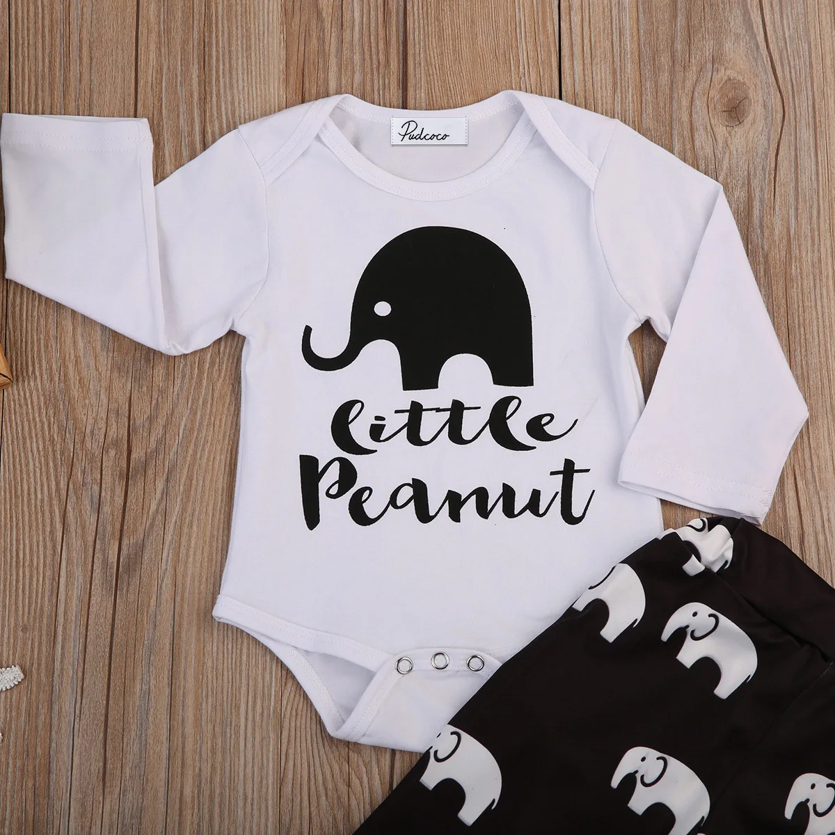Newborn Infant Baby Boys Girls Little Peanut Romper Long Pants Outfits Clothes Toddler Girl Boy Clothing Set 2PCS Cotton Brief | Детская