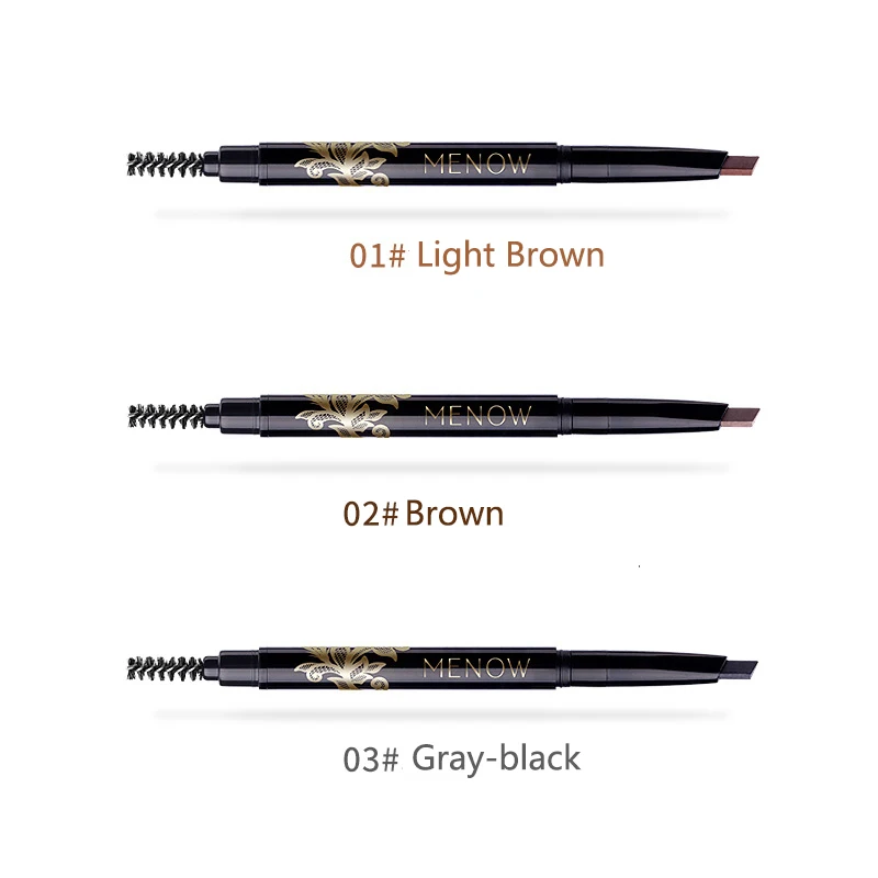 Карандаш для бровей 2 в 1 водостойкий 3 цвета L1602|permanent eyebrow pencil|cosmetics broweye liner tools |