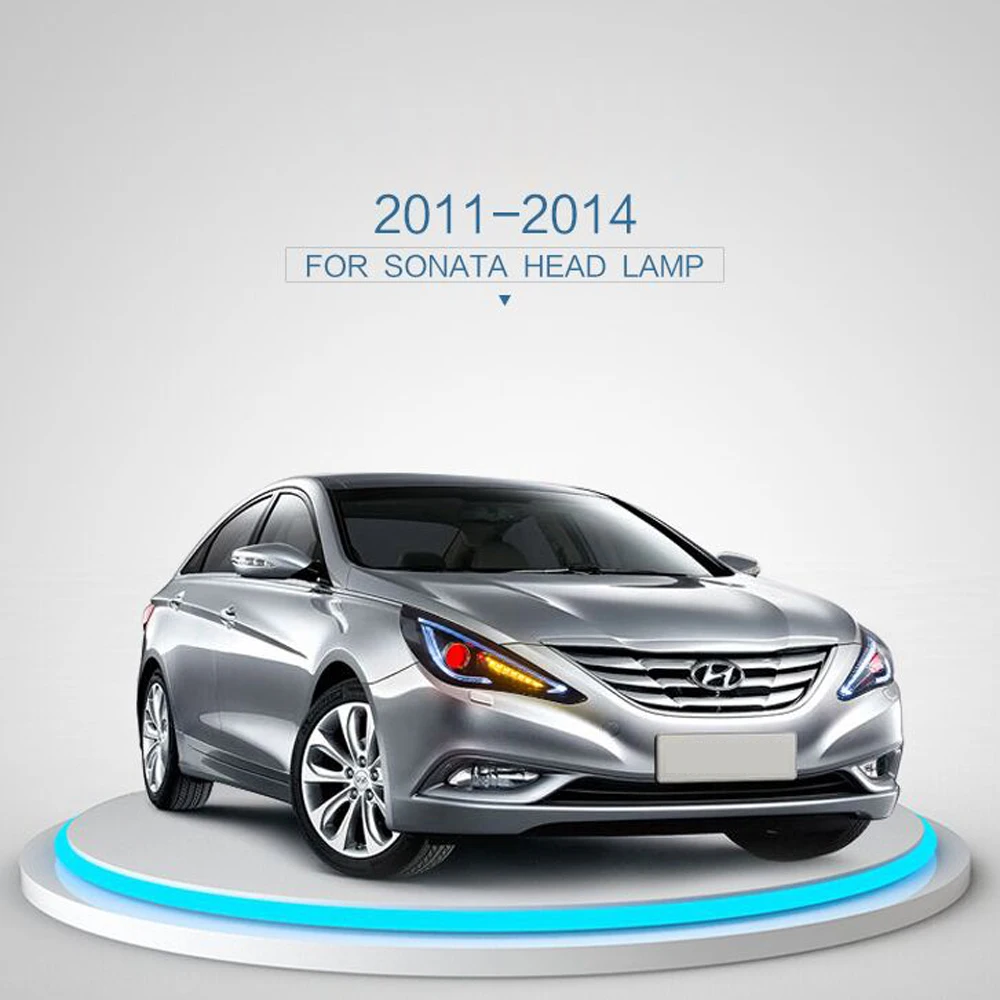 Для HYUNDAI SONATA 2011 2012 2013 светодиодная фара в сборе лампа