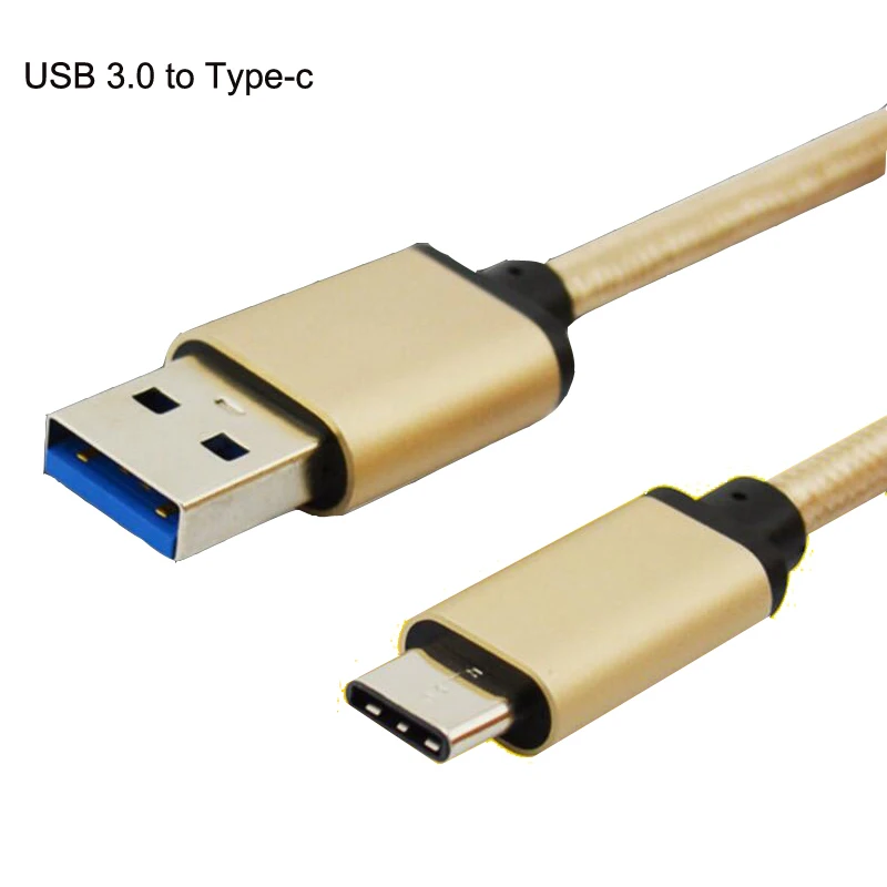 Универсальный USB 3.0 Type C Кабель Нейлон Линия Металлический Штекер Зарядки