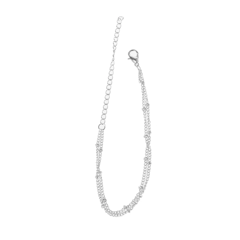 Женский браслет с двойной цепочкой золотым наполнителем|chain bracelet|bracelet braceletgold filled