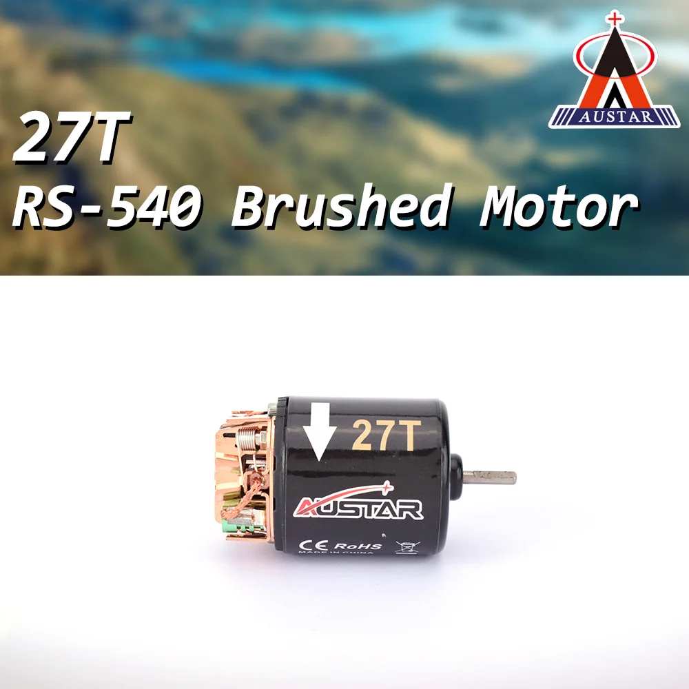 AUSTAR RS 540 27T 3 17 мм модифицированный щеточный двигатель для 1/10 Axial SCX10 RC4WD D90