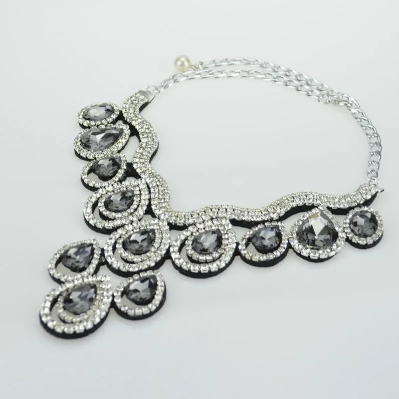 Модное дизайнерское Элегантное ожерелье чокер ручной работы с кристаллами в
