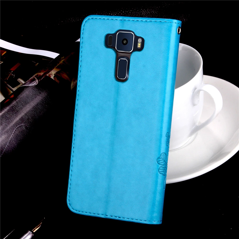 Роскошный кожаный чехол-книжка ZenFone3 для Asus ZenFone 3 Lite ZE520KL Z017D Z017DA Z017DB ZE ZE520 520 520KL KL чехол