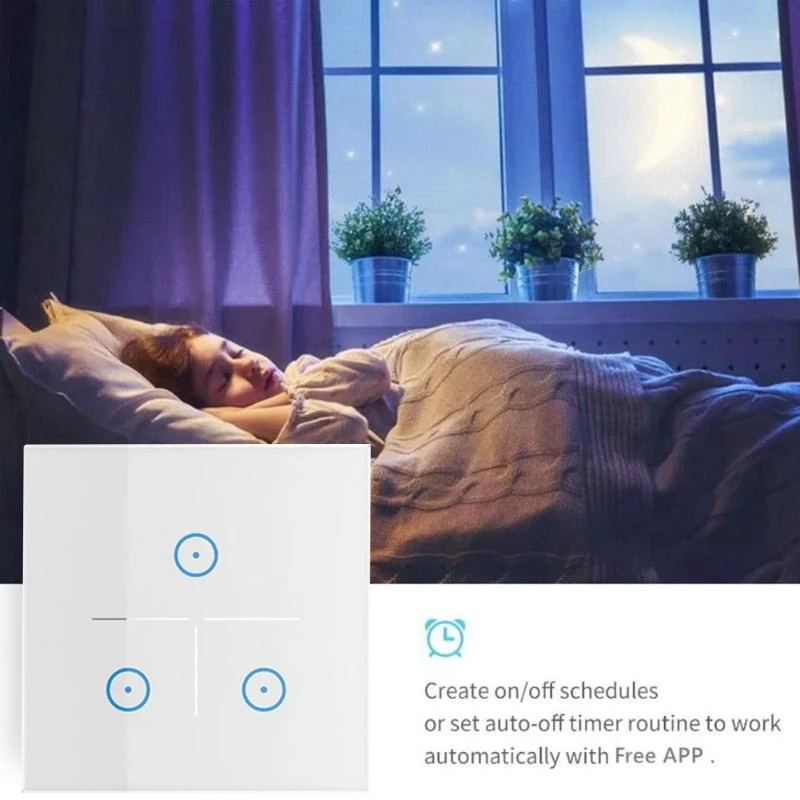 Wifi настенный выключатель приложение Smart Life дистанционное управление стандарт ЕС