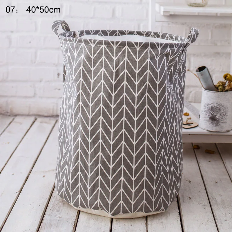 Folding Laundry Basket Cartoon Storage Barrel Standing Toys Clothing Storage Bucket Laundry Organizer Holder Pouch Household - Цвет: 07