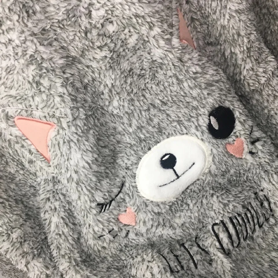 JINUO 2018 Winter Thick Women Pajama Sets Flannel Warm 2 pcs Coral Fleece Suits Sleepwear Autumn Pajamas SetS Home wear | Женская одежда