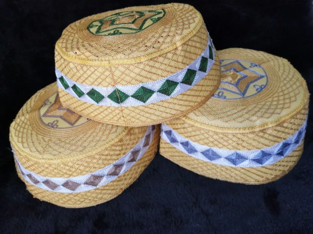 Мужские Арабские исламские молитвенные шляпы топи африканские Kippah головной убор s мусульманская индийская еврейская шляпа желтый Бог Musulman Hombre Кепка boina
