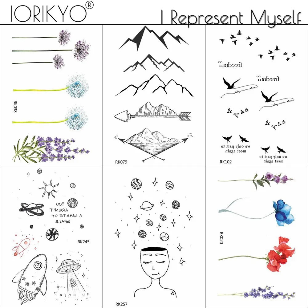 

Children Realistic Small Temporary Tattoos For Kids Galaxy Star Planet Women Arm Tattoos Sticker Universe Waterproof Fake Tatoos