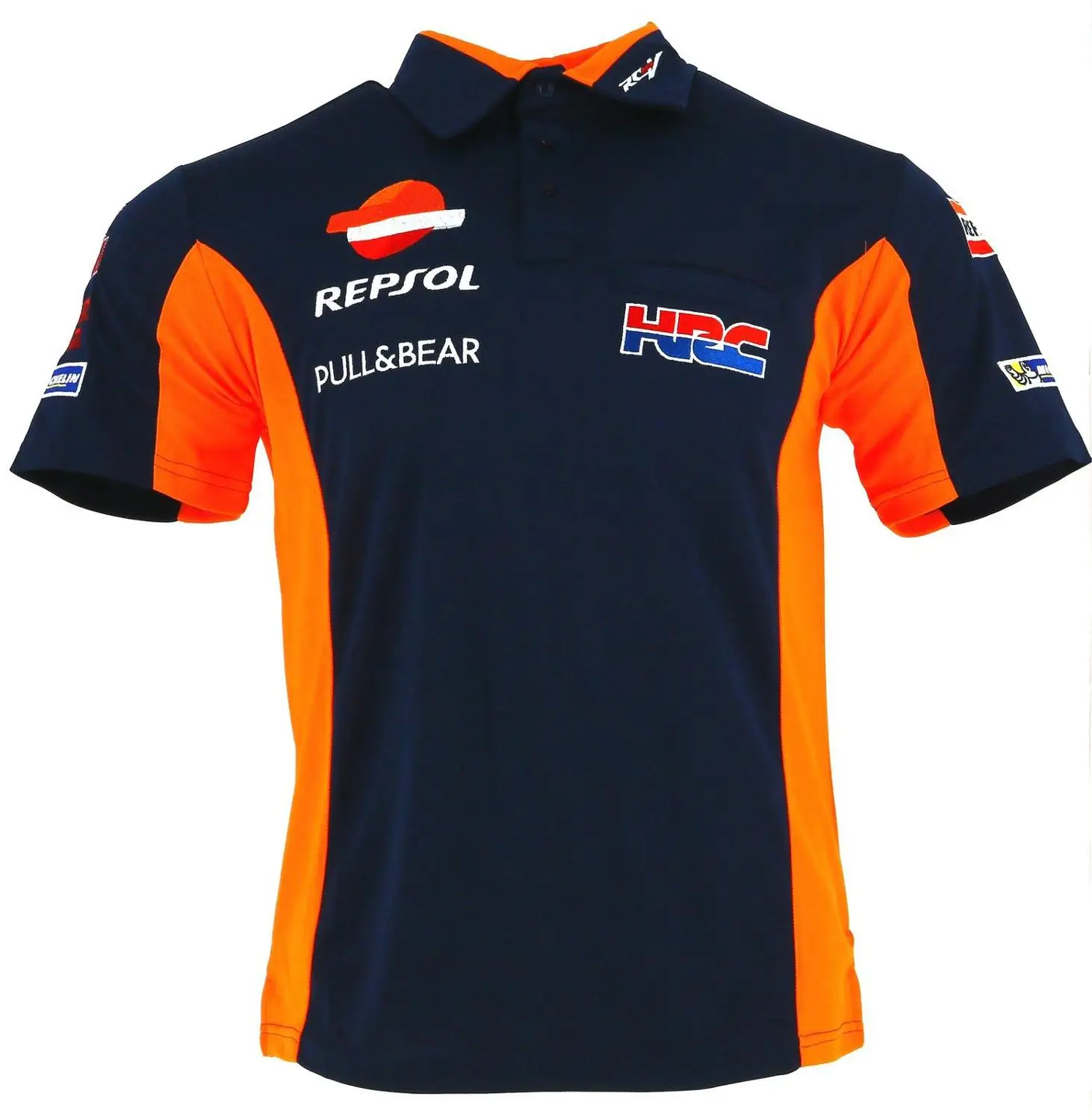 Camiseta del equipo de MOTO GP HRC REPSOL para hombre, POLO informal de algodón para carreras, PADDOCK, 2018