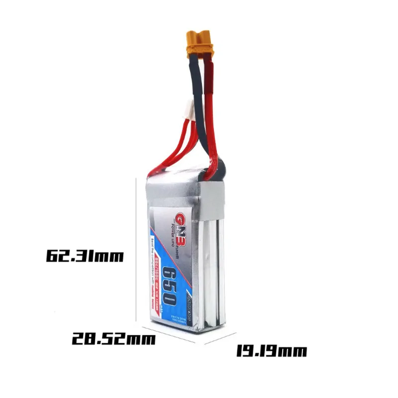 2 шт. Lipo аккумулятор Gaoneng 650 мАч 11 1 В 80C/160C 3S с разъемом JST или XT30 для FPV Racing Drone UAV RC