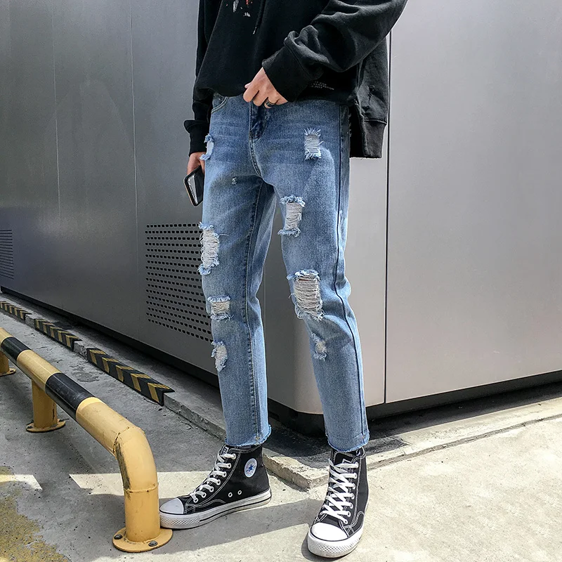 FUGOISM хип-хоп повседневные дизайнерские брюки мужские джинсовые обтягивающие