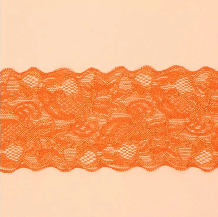 8cm 5yards width elastic lace sewing ribbon guipure trim or fabric warp knitting DIY hairband Garment Accessories | Дом и сад