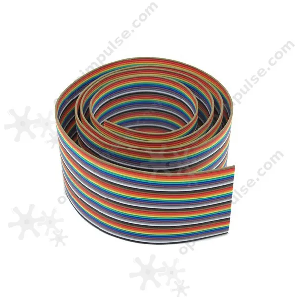 40P Радужный ленточный кабель (1 метр)|cable meter|cable ribboncable 4 |