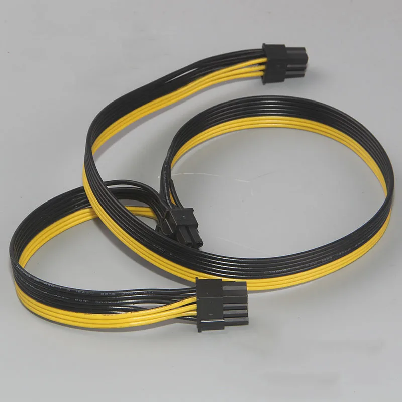 

Module 6Pin to Dual PCI-E PCIe 8Pin + 8Pin ( 6+2Pin ) Power Ribbon Cable Cord 50cm for Thermaltake Tt 650 W0163 PSU Power Supply