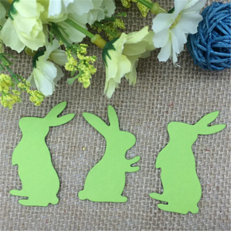 3 шт. белый кролик детский альбом заяц металлические режущие штампы Трафаретный
