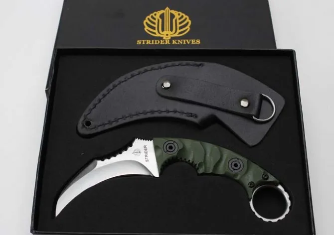 Strider Karambit Tactica фиксированные ножи D2 лезвие G10 ручка охотничий нож Походный для